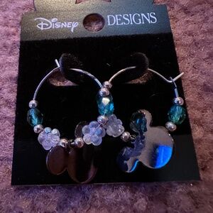 NWT DISNEY DESIGN HOOP EARRINGS
